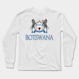 Botswana - Botswanan Coat of Arms Design Long Sleeve T-Shirt